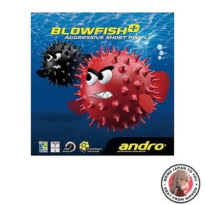 New andro Blowfish Plus Tension Table Tennis Rubber Red 112265