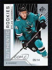 2018-19 Upper Deck SP Game Used Authentic Rookies 5/14 Dylan Gambrell #118 7ez