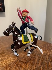 Schylling Collector Series Cowboy with Whip Wind-Up Horse Toy MS 418