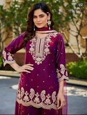 Salwar Kameez Pakistani Indian Wedding Party Wear Dress Bollywood Plazzo Suit