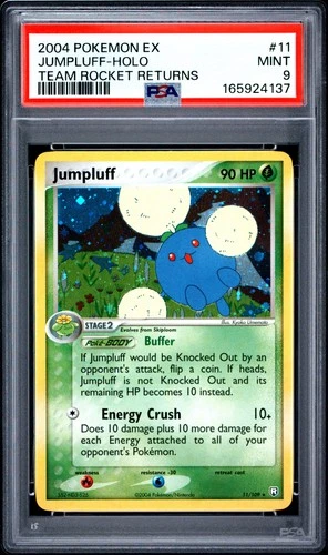 2004 POKEMON EX TEAM ROCKET RETURNS #11 JUMPLUFF-HOLO PSA 9