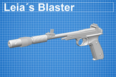 Princess Leia Blaster 41cm inspiriert von Star Wars Episode 4 | Cosplay FanProp