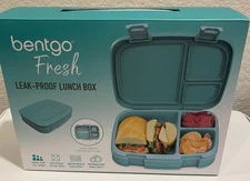 NEW Bentgo Fresh Leak-Proof Versatile 4 Compartment Bento-Style Lunch Box Teal