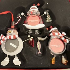 Holiday Ornament Picture Frames Set Of 3 By St. Nicholas Square NEW Open Box