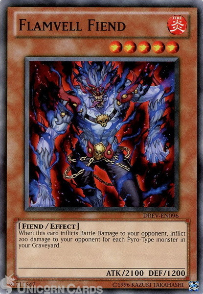 DREV-EN096 Flamvell Fiend Common UNL Edition Mint Yu-Gi-Oh! Card