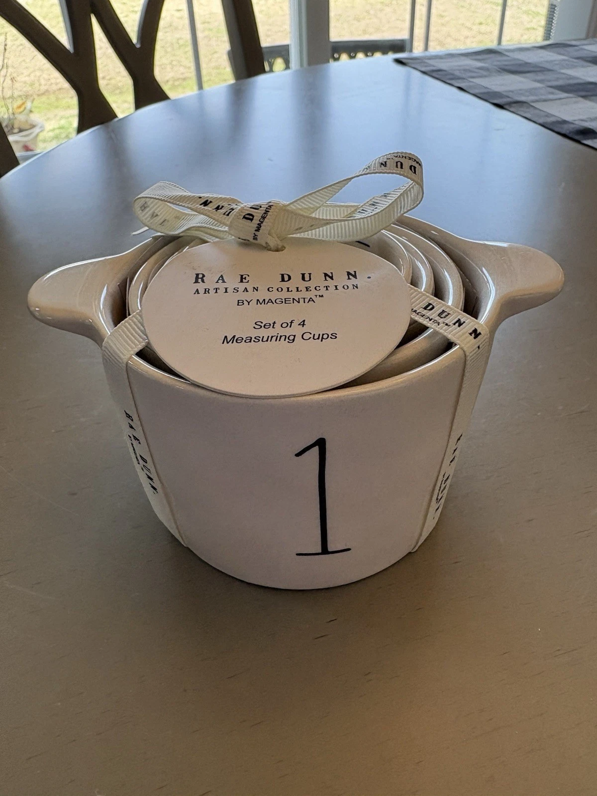 Rae Dunn White Bucket Measuring Cups Set of 4