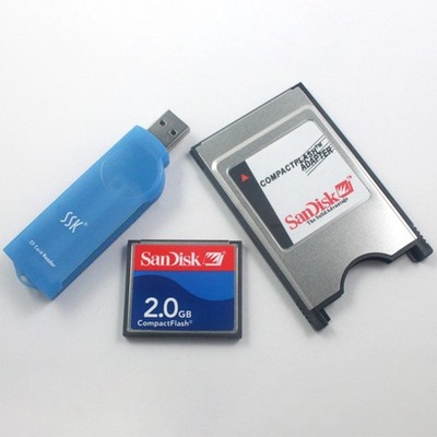 Reader   2G CF Compact   Card+CF-PCMCIA Adapter+SSK (1PCS) #pq