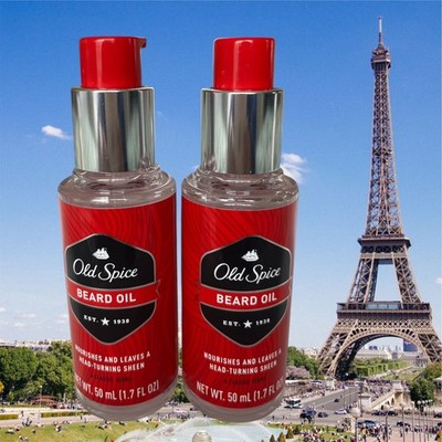 Old Spice Beard Oil for Men, Classic Scent, 1.7 fl. Oz. Set of two bottles