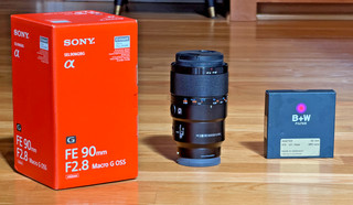 Sony FE 90mm f2.8 Macro G OSS Lens E Mount SEL90M28G B W UV filter included