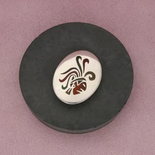 taxco mexico sterling silver los castillo vintage resin pluma azteca brooch