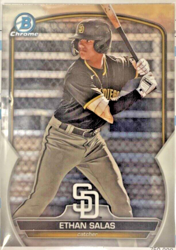 2023 Bowman Draft Chrome Ethan Salas Refractor #BDC-1 San Diego Padres 🔥