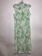 Women's Watercolor Plisse Midi Dress - Future Collective Floral Green S