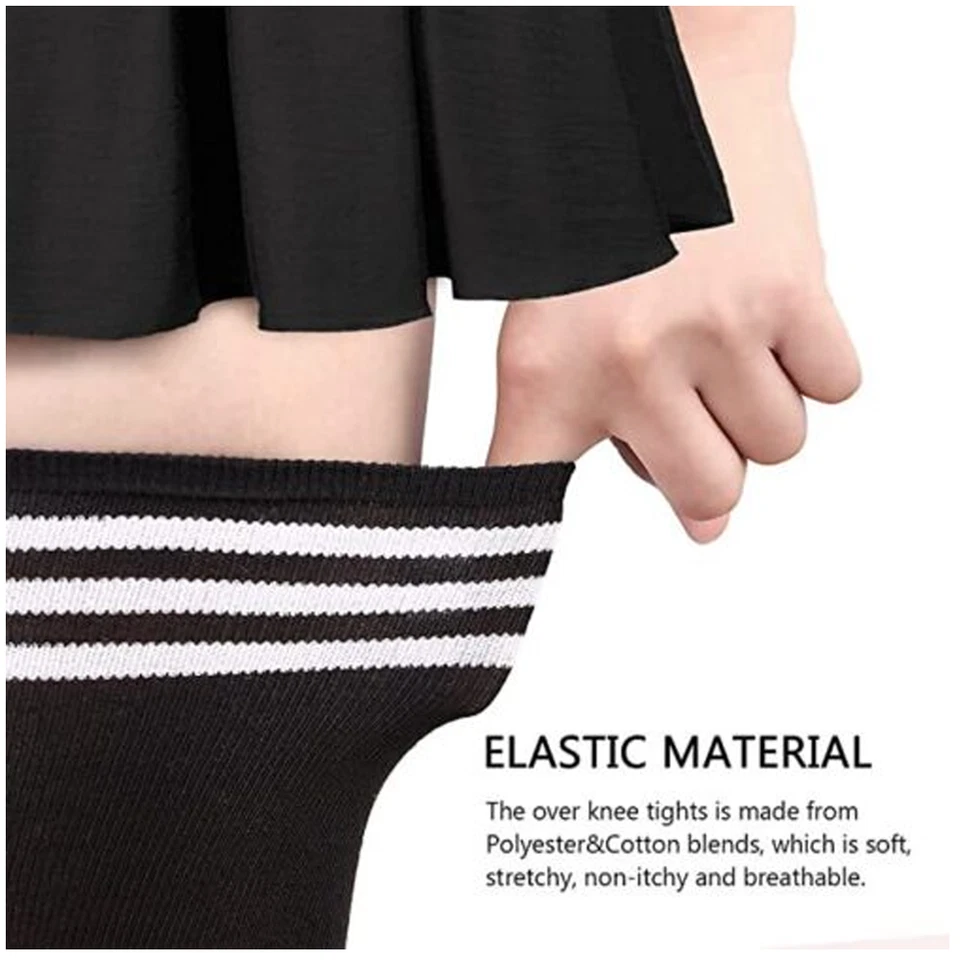 Ladies Top Stay Up Thigh High Over the Knee Socks Extra Long Cotton Stockings US - Image 4 of 4