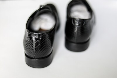 Emporio Armani Men's Dress Shoes Black Patent Leather 8 US 7.5 UK Emporio Armani Men's Dress Shoes Black Patent Leather 8 US 7.5 UK