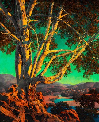 Maxfield Parrish: Old White Birch 22x30 Archival Quality Fine Art Print