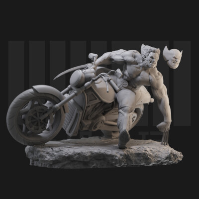 Wolverine Motorcycle 3D Printing Unassembled Unpainted GK Resin Model Garage Kit