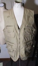 Women's' Olympia Tan Full Zip 14 Pocket Fishing & Hunting Vest Size Xl