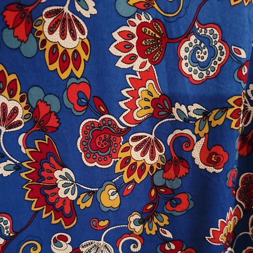 Chelsea Taylor Sz 16 Dress Poly Spandex Blend Blue Print - Picture 3 of 5