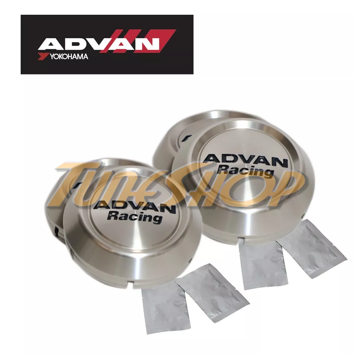 4 ADVAN RACING LOW TYPE 63MM WHEELS CENTER CAPS RZ RS RG TC RC TC
