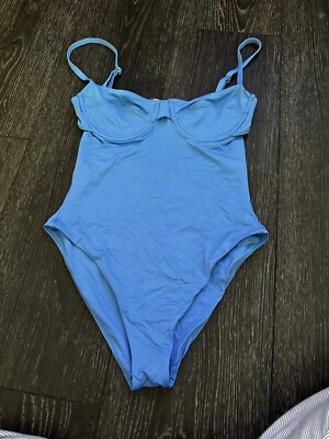 Blue Underwire one piece swimsuit Sample S