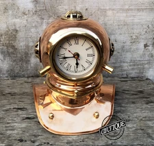 Vintage Vintage Home Clock Decor Scuba Diving Helmet Maritime Shelf Clocks Des