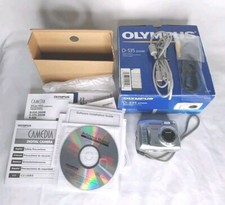 Olympus D-535 Zoom 3.2MP Digital Camera Original Box SD Card Manuals Case,Tested