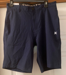 Hurley Men's Hybrid Walking Shorts Navy Blue Size 30