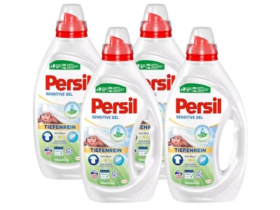 Persil Sensitive Gel Aloe Vera Flüssigwaschmittel für Allergiker & Babys 4x20 WL - Bild 1 von 4
