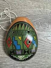 Hand Made Inca Clay Ocarina Pendant Flute Musical Instrument Inca Design Bin 55