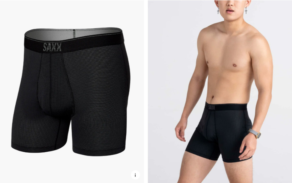 Боксерские трусы SAXX Black Quest Quick-Dry Mesh Performance 5 Boxer Brief XL (сумка для игры в бейсбол)