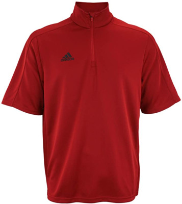 adidas Game Built Short Sleeve QuarterZip Top Men's Multisport, Power Red, 2XL