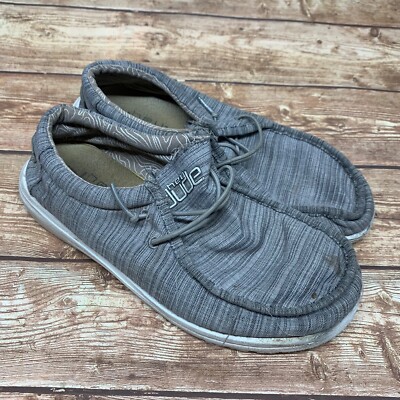 Hey Dude Wally Youth Stone Slip On Loafer Shoes Used Size Y5 L6 EU 37
