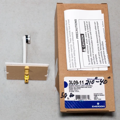 White Rodgers 3L09-11 011S1 Board Mount Limit Control L210-40F 