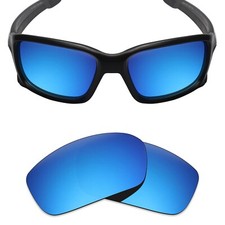 hdhut Anti-Scratch Polarized Replacement Lens for-Oakley Straightlink Ice Blue