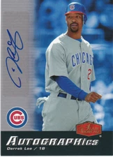 2006 Flair Showcase Autographics #DL Derrek Lee SP/43 * Auto - NM