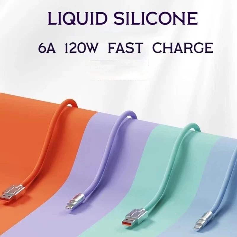 120W 6A Super Fast Charge Liquid Silicone Cable Quick Charge Micro USB - Image 4 of 4