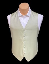 Men's Armanno Light Green Tuxedo Vest Fullback Formal Wedding Prom Medium M