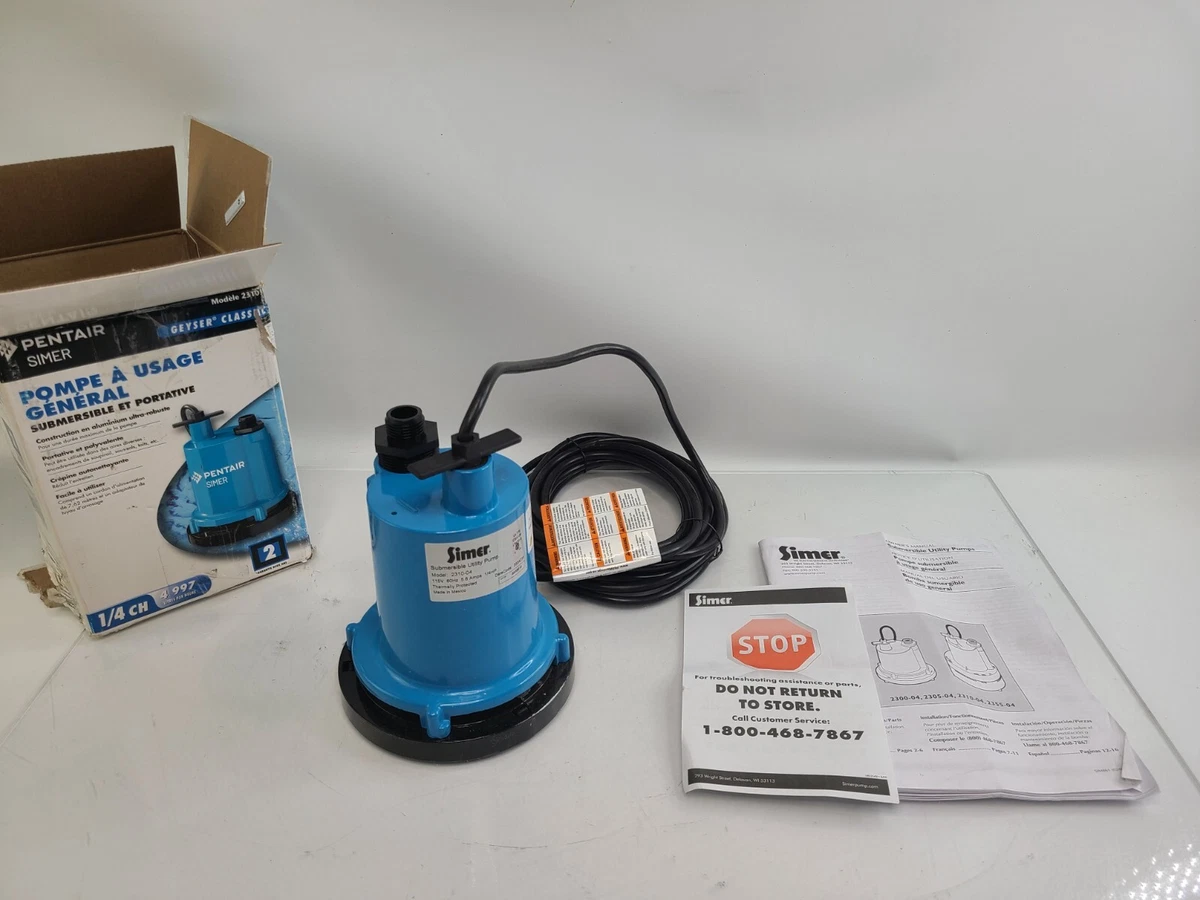 Simer Submersible Utility Pump, 1/4Hp 230004, 41 OFF