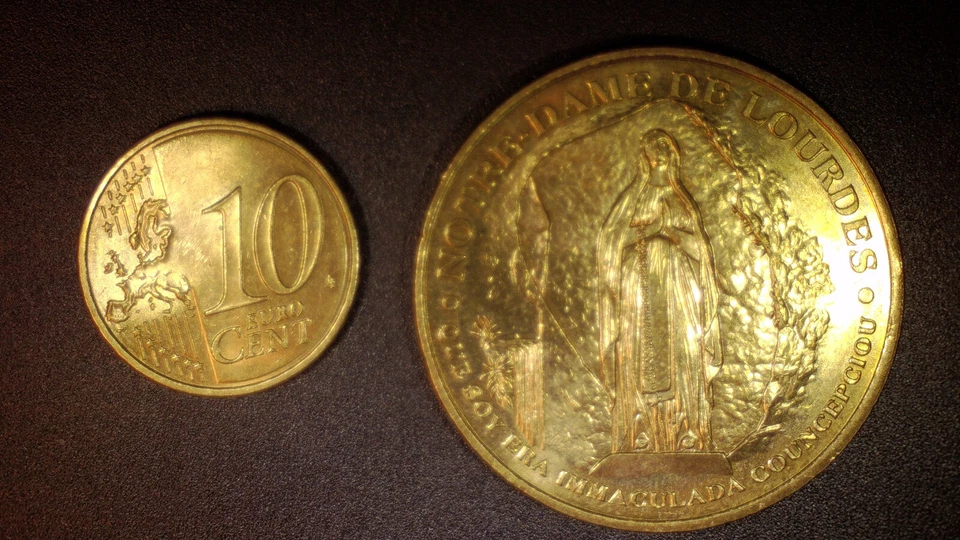 France médaille MDP 2008 Notre Dame de Lourdes Chemin du Jubilé cupro-alu-nickel - Photo 1/2