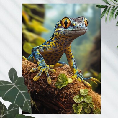 Majestätischer Gecko Poster Schöne Wanddeko Dekoration