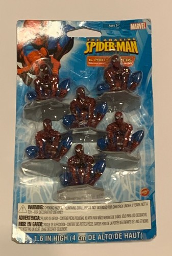 The Amazing Spider-Man Brand new Package Set of 6 party CAKE Toppers 2008