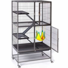 5 Level Metal Cat Ferret Rabbit Cage Hutch Hamster Hammock Enclosure Divider