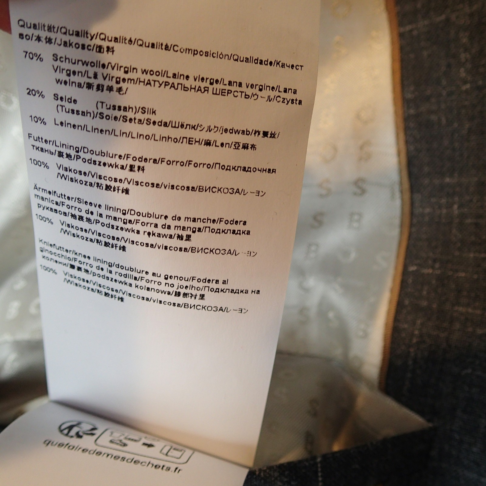 Hugo Boss Marzotto Sport Coat 40L Gray Two Button Blazer Jacket wool/silk/linen thumbnail 17