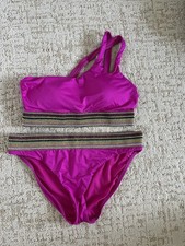Gibson Latimer fuchsia sparkle bikini set