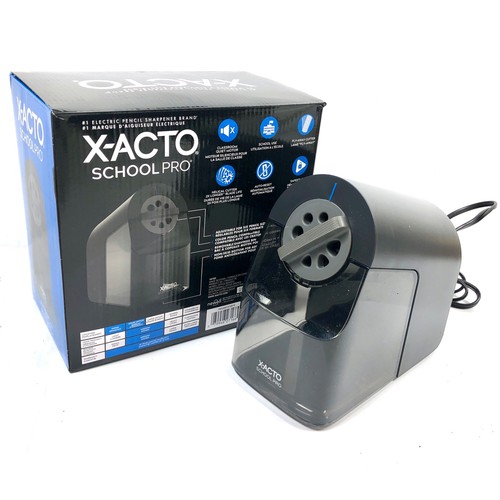 X-ACTO PENCIL SHARPENER, SCHOOLPRO ELECTRIC HEAVY DUTY 1 COUNT - BLACK