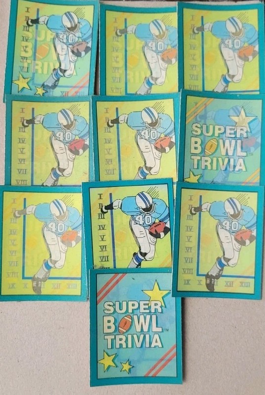 1990 Score Super Bowl Trivia Cards 