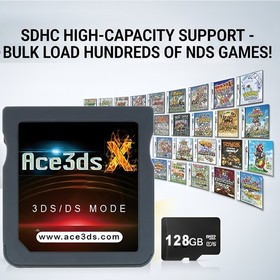 ACE3DS X SDHC For 3DS /2DS/DSi/DS Lite/DS to play NDS games Revolution Cartridge