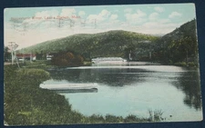 Housatonic River, Lenox Station, MA Postcard 1915