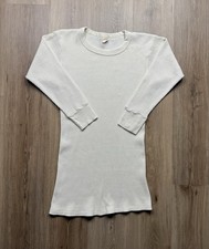 70s Vintage White Waffle Knot Thermal Shirt Men  s XL Sportswear Warm Up Base