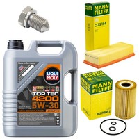 MotoröL Filter Set 5W-30 5 Liter + ÖLablassschraube FüR Audi A3 Seat Skoda Vw